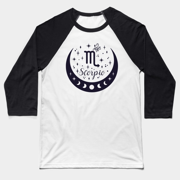 Scorpio Baseball T-Shirt by Myartstor 